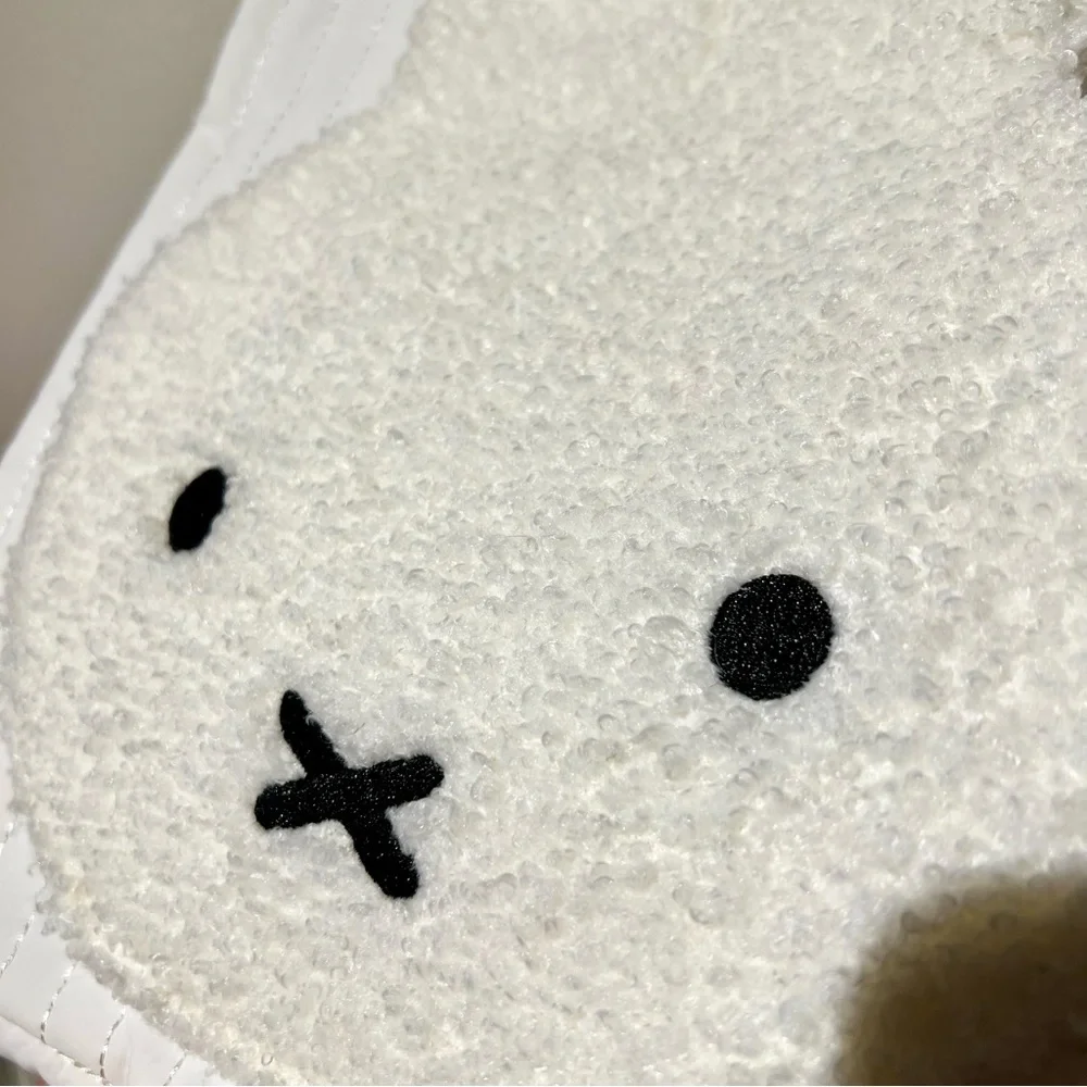 Miffy Puffy White Fluffy Textured Laptop Tablet Bag